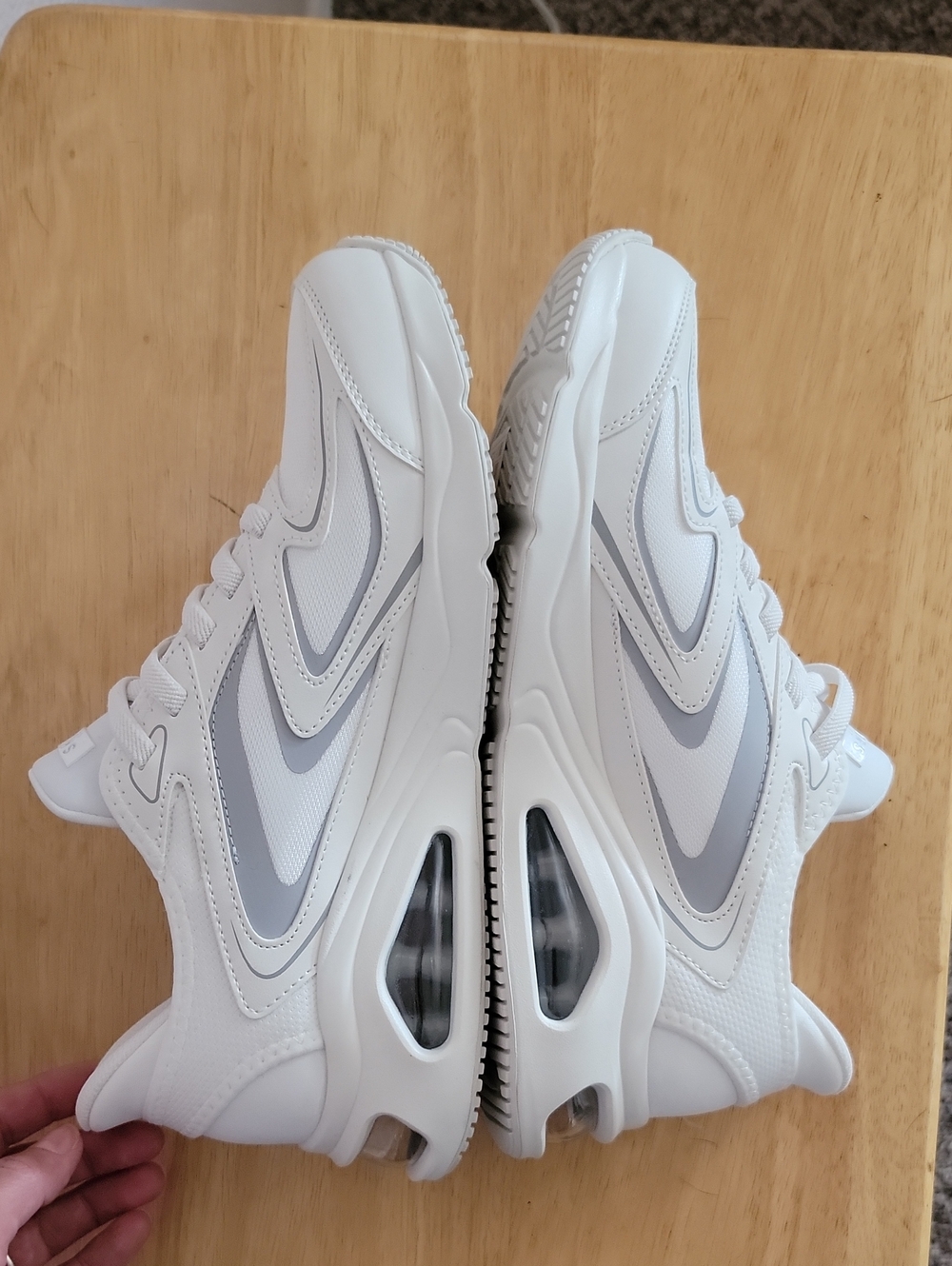 Skechers White Light Gray Slip-ins Walking Casual Sporty Sneakers Shoes Slip-on - Picture 5 of 8